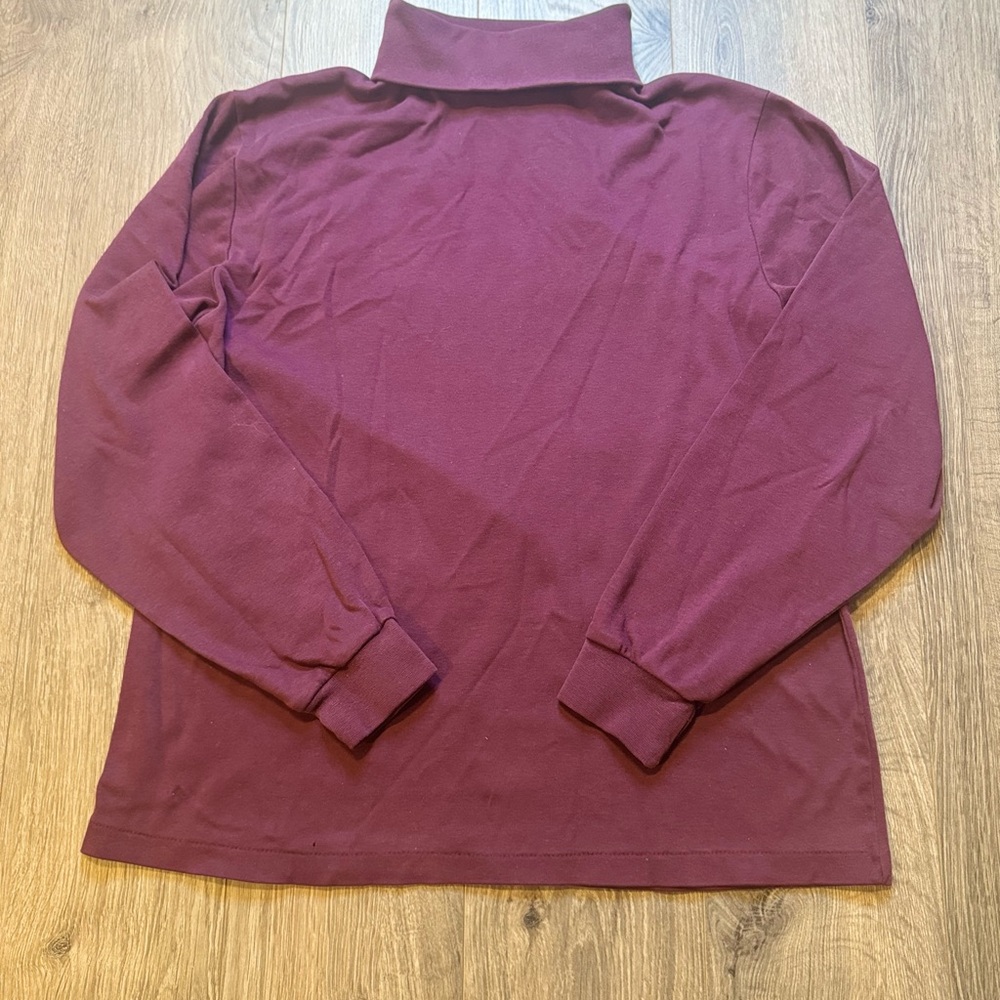 Vintage Eddie Bauer USA Made Turtleneck Shirt 100% Cotton Single Stitch Mens L